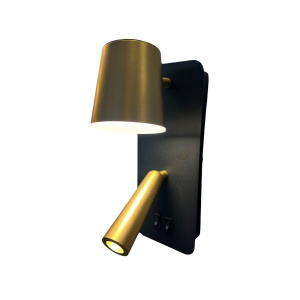 2-Light Vanity Mirror Lights Stick on Gold Brass Vanity Light Metal Bathroom Wall Lighting WL-1140